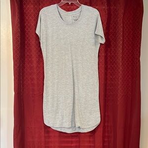 Tek Gear Light Gray Striped Midi Dress